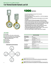 Thumbnail of document Data Sheet - 1000 Series 6 cm2 Nominal Diameter Hydraulic Load Cell